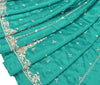 Sanskriti Vintage Green Long Lehenga Art Silk Hand Embroidery Zardozi Unstitched