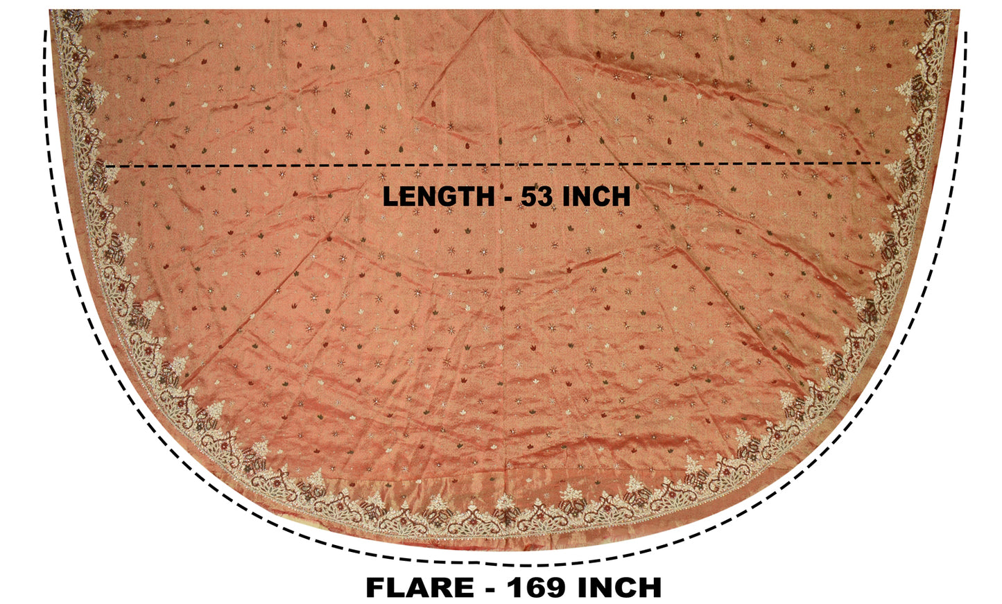 Sanskriti Vintage Red Long Lehenga Art Silk Hand Embroidered Zardozi Unstitch