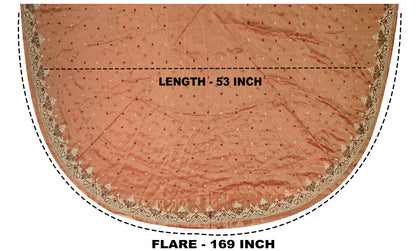 Sanskriti Vintage Red Long Lehenga Art Silk Hand Embroidered Zardozi Unstitch