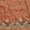 Sanskriti Vintage Red Long Lehenga Art Silk Hand Embroidered Zardozi Unstitch