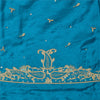 Sanskriti Vintage Blue Long Lehenga Satin Silk Hand Embroidered Zardozi Unstitch