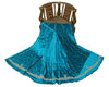 Sanskriti Vintage Blue Long Lehenga Satin Silk Hand Embroidered Zardozi Unstitch