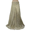 Sanskriti Vintage Ivory Long Lehenga Pure Silk Hand Embroidered Zardozi Unstitch