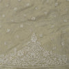 Sanskriti Vintage Ivory Long Lehenga Pure Silk Hand Embroidered Zardozi Unstitch