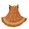 Sanskriti Vintage Orange Long Lehenga Pure Silk Hand Embroidery Zardozi Unstitch
