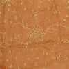 Sanskriti Vintage Orange Long Lehenga Pure Silk Hand Embroidery Zardozi Unstitch