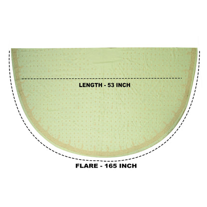 Sanskriti Vintage GreenLong Lehenga Satin Silk Hand Embroidered Zardozi Unstitch