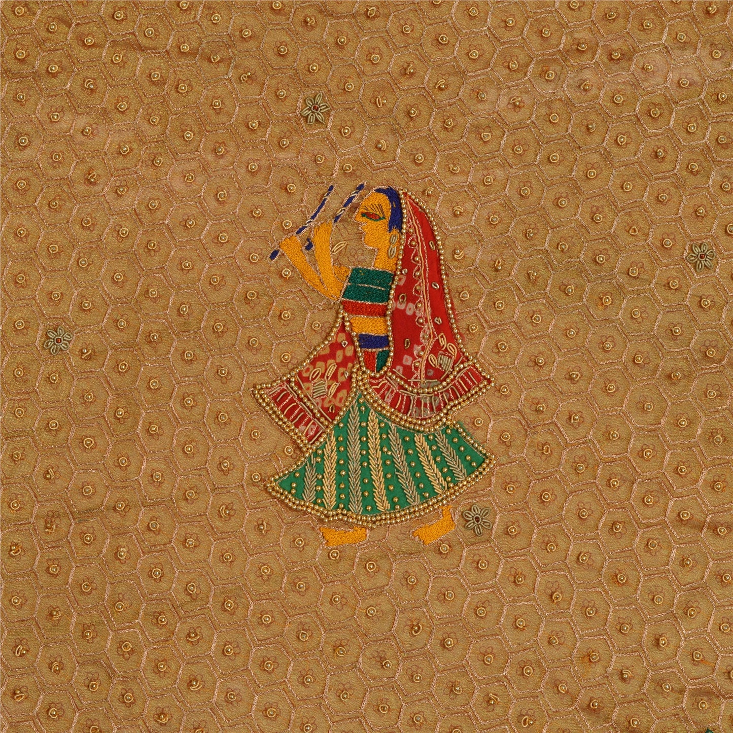 Sanskriti Vintage Brown Long Lehenga Art Silk Hand Embroidered Zardozi Unstitch