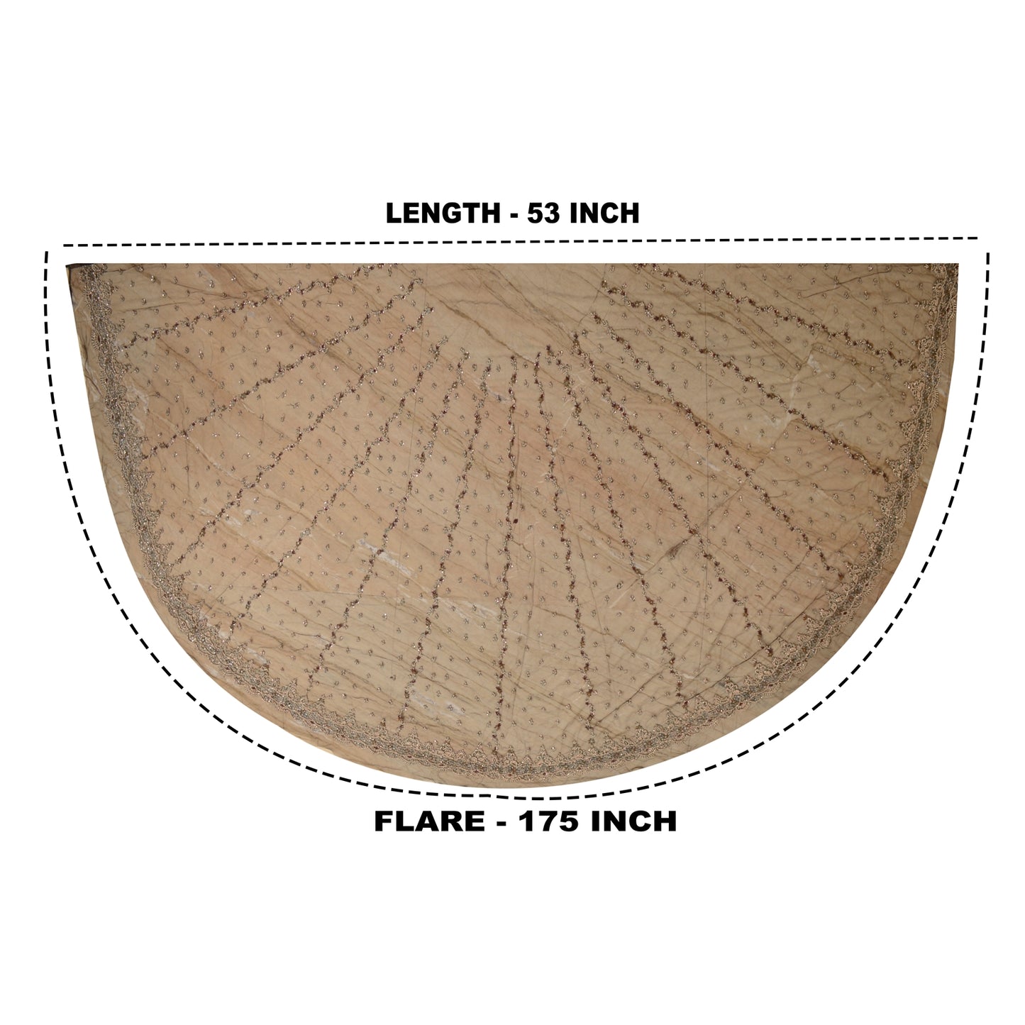 Sanskriti Vintage Brown Long Lehenga Net Mesh Hand Embroidered Zardozi Unstitch