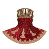 Sanskriti Vintage Red Long Lehenga Satin Silk Hand Embroidered Zardozi Unstitch