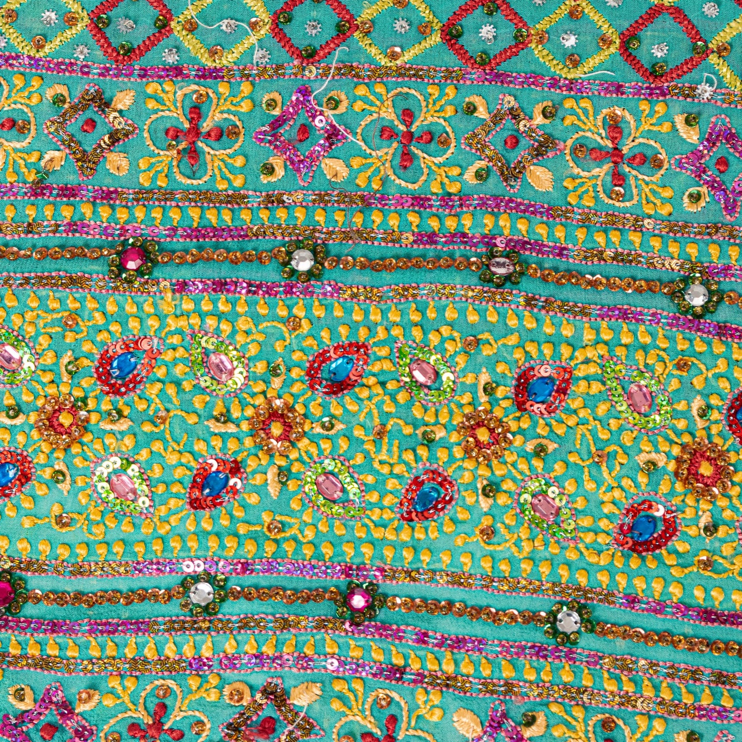 Sanskriti Vintage Orange Long Lehenga Pure Georgette Silk Hand Beaded Unstitched