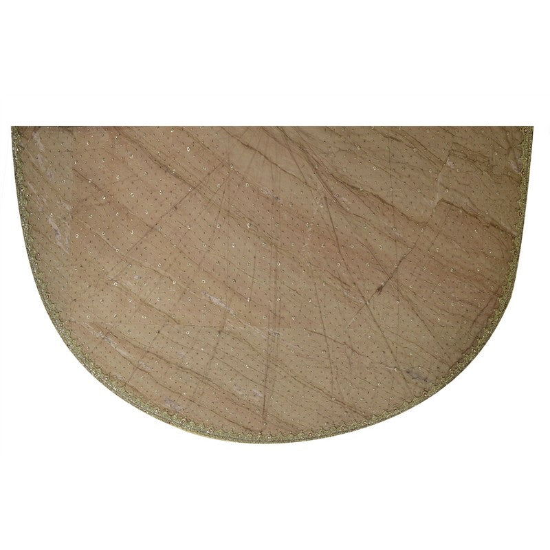 Sanskriti Vintage Brown Long Lehenga Net Mesh Hand Embroidered Zardozi Unstitch