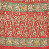 Sanskriti Vintage Red Long Lehenga Art Silk Hand Embroidered Gota Patti Stitched