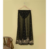 Sanskriti Vintage Black Long Lehenga Net Mesh Hand Embroidered Zardozi Unstitch