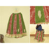 Sanskriti Vintage Long Stitched Golden Red & Green Lehenga Tissue Silk Hand Bead