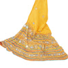 Sanskriti Vintage Yellow Long Stitched IndianWedding Lehenga Pure Silk Hand Bead