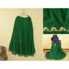 Sanskriti Vintage Green Long Stitched Lehenga 100% Pure Silk Solid & Embroidered