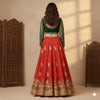 Sanskriti Vintage Red Long Stitched Lehenga Art Silk Hand Embroidered Zardozi
