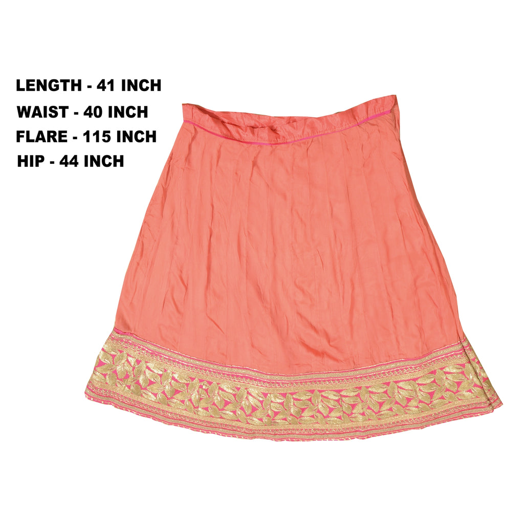 Sanskriti Vintage Pink Long Stitched Lehenga Pure Chiffon Hand Embroidered Gota