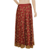 Sanskriti Vintage Dark Red Net Satin Stitch Lehenga Hand Embroidery Zardozi Zari