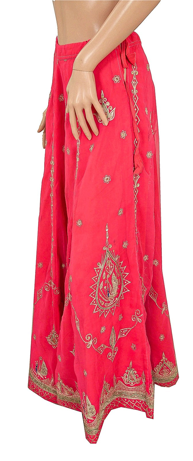 Sanskriti Vintage Pink Long Stitched Lehenga Wedding Georgette Hand Bead Zardozi