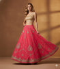Sanskriti Vintage Pink Long Stitched Lehenga Wedding Georgette Hand Bead Zardozi