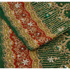 Sanskriti Vintage Green Long Unstitched Lehenga Pure Georgette Hand Beaded Zari