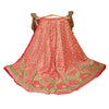 Sanskriti Vintage Pink Long Unstitched Lehenga Pure Tissue Hand Bead Woven Zari