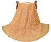 Sanskriti Vintage Golden Long Unstitched Lehenga Pure Tissue Hand Beaded Dabka