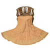 Sanskriti Vintage Golden Long Unstitched Lehenga Pure Tissue Hand Beaded Dabka