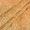 Sanskriti Vintage Golden Long Unstitched Lehenga Pure Tissue Hand Beaded Dabka