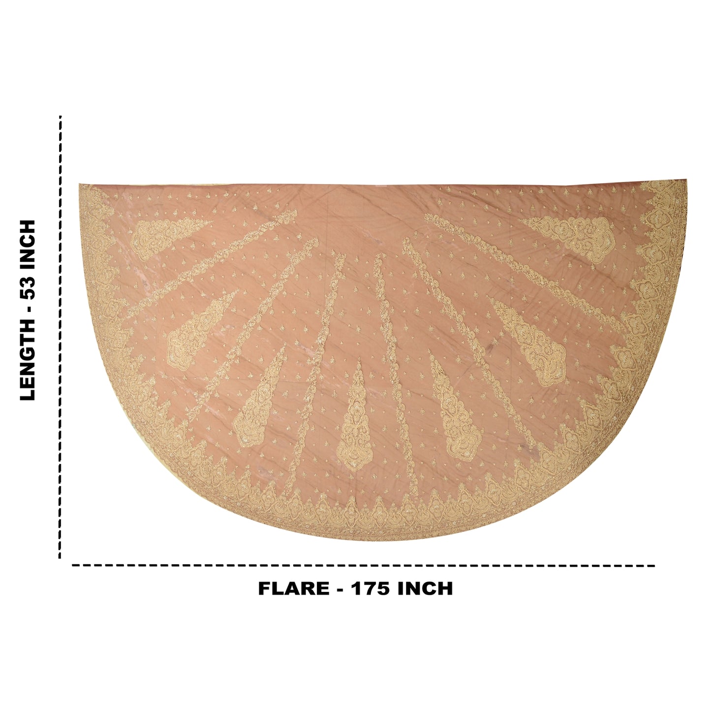 Sanskriti Vintage Rose Pink Long Unstitched Lehenga Net Hand Embroidered Zardozi