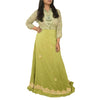 Sanskriti Vintage Green Long Unstitched Lehenga Pure Crepe Hand Embroidery Zari
