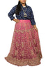 Sanskriti Vintage Pink Long Stitched Lehenga Net Mesh Hand Beaded Sequin Zardozi