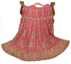 Sanskriti Vintage Pink Long Stitched Lehenga Net Mesh Hand Beaded Sequin Zardozi