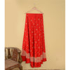 Sanskriti Vintage Red Long Unstitched Lehenga Art Silk Hand Embroidered Zardozi