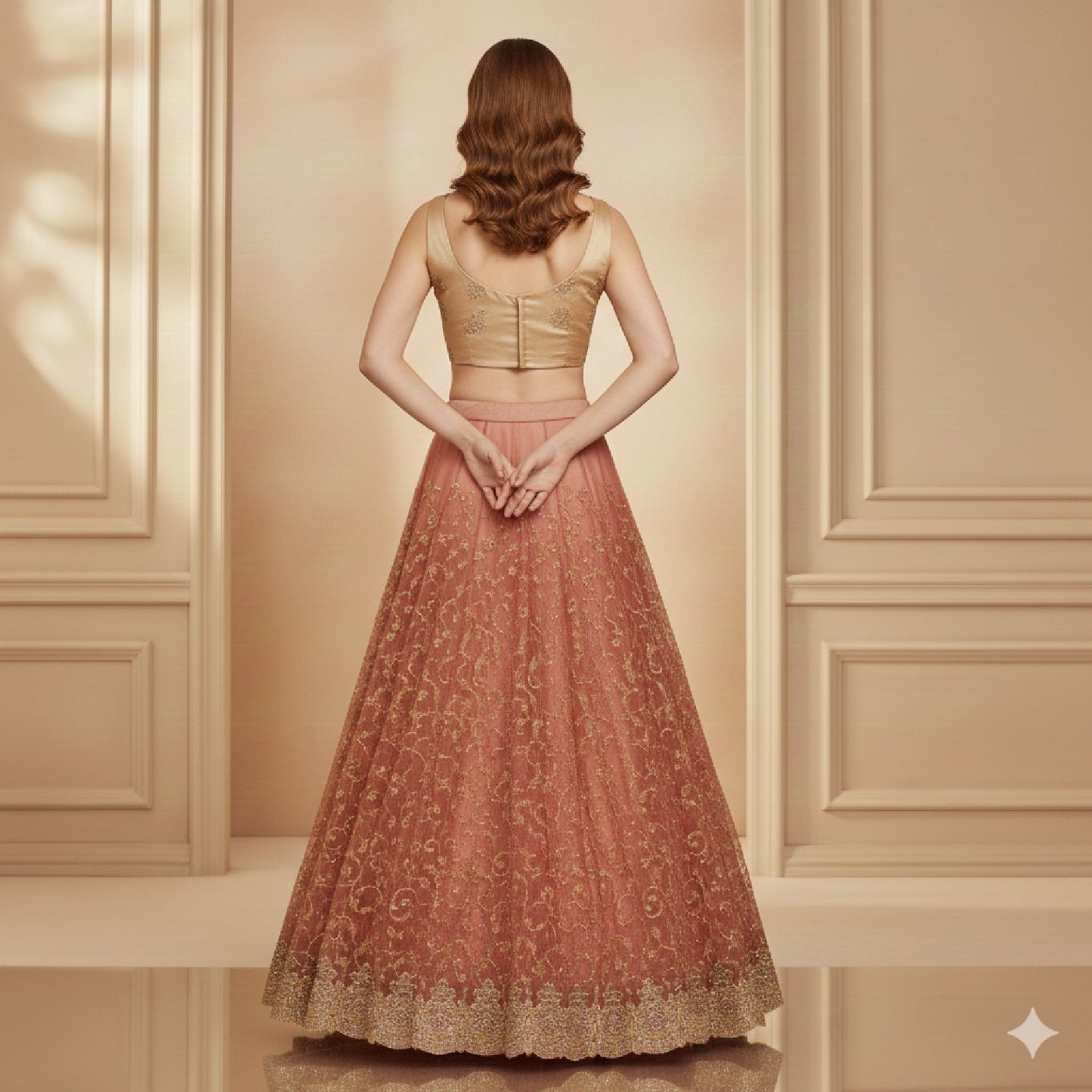 Sanskriti Vintage Red Long Unstitched Lehenga Net Mesh Hand Embroidered Zardozi