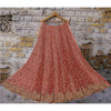 Sanskriti Vintage Red Long Unstitched Lehenga Net Mesh Hand Embroidered Zardozi