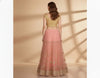 Sanskriti Vintage Pink Long Indian Stitched Lehenga Net Mesh Hand Embroidered