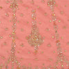 Sanskriti Vintage Pink Long Indian Stitched Lehenga Net Mesh Hand Embroidered