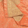Sanskriti Vintage Peach Long Stitched Lehenga Pure Silk Hand Embroidered Zardozi