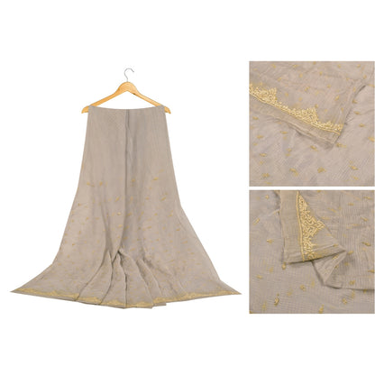 Sanskriti Vintage Lilac Long Unstitch Lehenga Kota Silk Hand Embroidered Zardozi