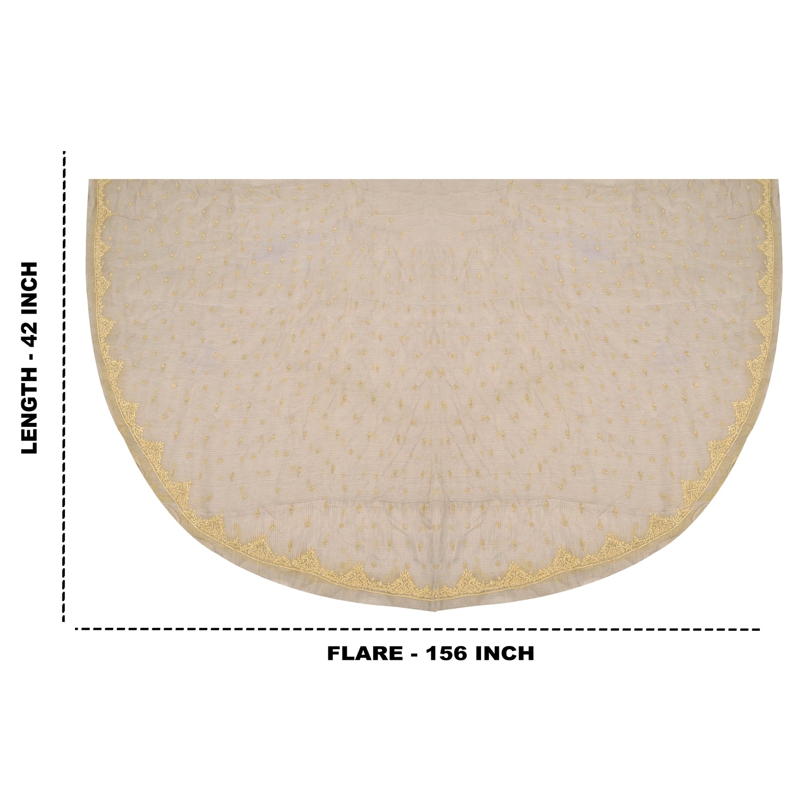 Sanskriti Vintage Lilac Long Unstitch Lehenga Kota Silk Hand Embroidered Zardozi