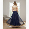 Sanskriti Vintage Blue Long Stitched Lehenga Net Mesh Hand Embroidered Zardozi