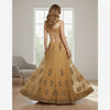 Sanskriti Vintage Golden Long Stitched Lehenga Net Mesh Hand Embroidered Zardozi