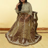 Sanskriti New Brown Pure Silk Unstitched Long Lehenga Hand Embroidered & Woven