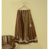 Sanskriti New Brown Pure Silk Unstitched Long Lehenga Hand Embroidered & Woven