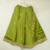 Sanskriti Vintage Green Pure Satin Silk Lehenga Stitched Hand Embroidery Zardozi