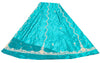 Sanskriti New Blue Pure Satin Silk Lehenga Unstitched Hand Embroidered Zardozi