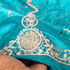 Sanskriti New Blue Pure Satin Silk Lehenga Unstitched Hand Embroidered Zardozi